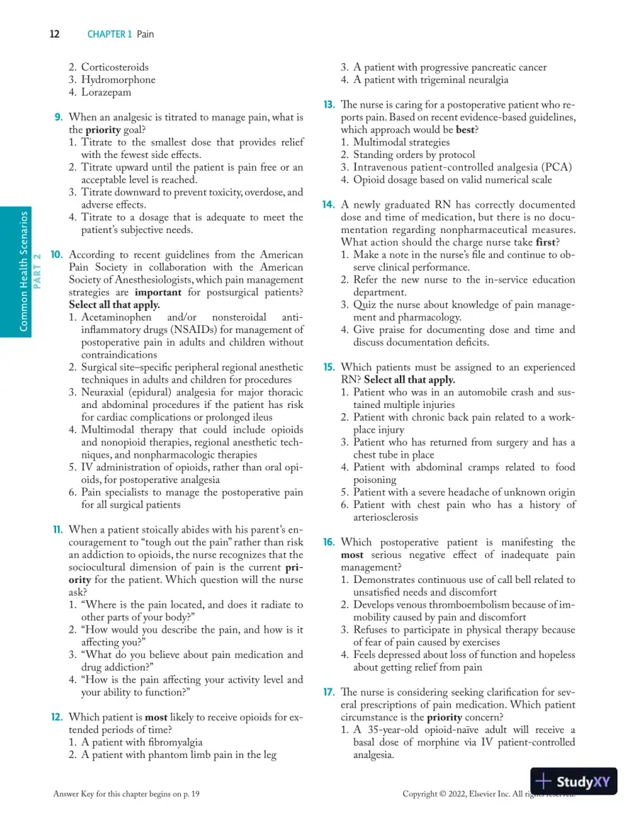 Prioritization, Delegation, and Assignment: Practice Exercises for the NCLEX-RN® Examination (2021), page 23