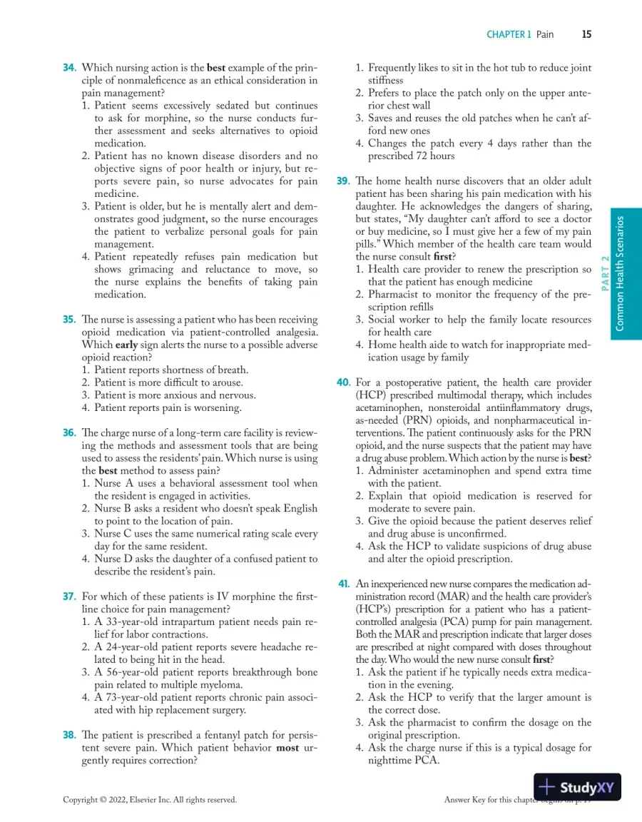 Prioritization, Delegation, and Assignment: Practice Exercises for the NCLEX-RN® Examination (2021), page 26