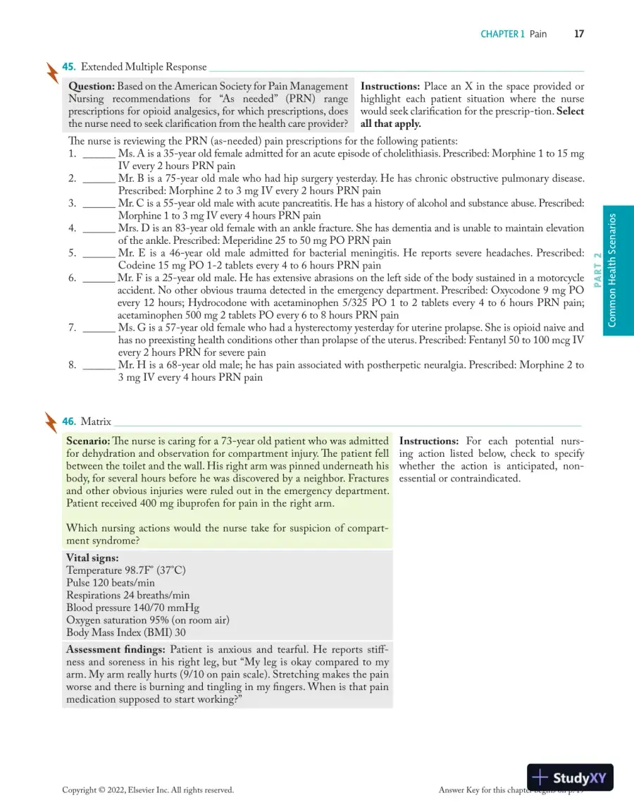 Prioritization, Delegation, and Assignment: Practice Exercises for the NCLEX-RN® Examination (2021), page 28