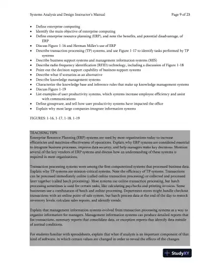 Systems Analysis And Desig, 10th Edition Class Notes - Page 10 preview image