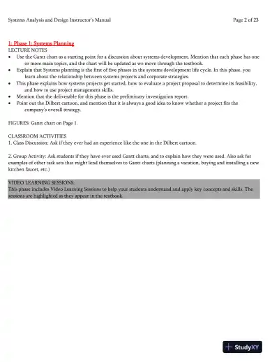 Systems Analysis And Desig, 10th Edition Class Notes - Page 3 preview image