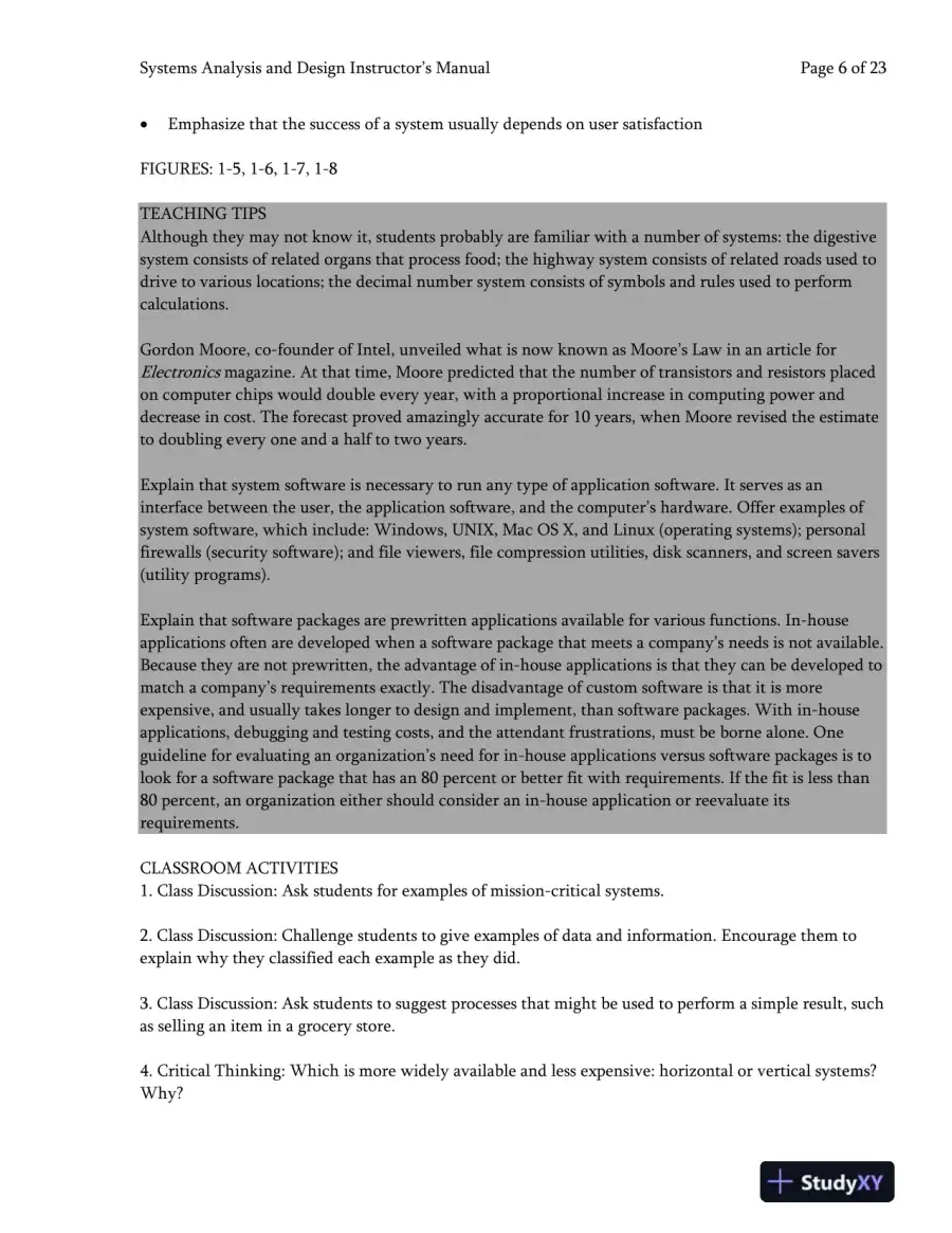 Systems Analysis And Desig, 10th Edition Class Notes, page 7