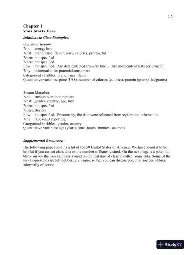Test Bank for Intro Stats, 4th Edition - Page 5 preview image