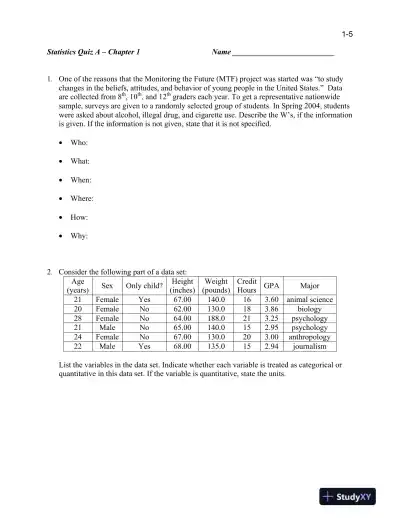Test Bank for Intro Stats, 4th Edition - Page 8 preview image