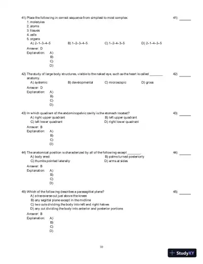 Test Bank For Anatomy & Physiology, 6th Edition - Page 11 preview image