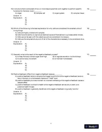Test Bank For Anatomy & Physiology, 6th Edition - Page 5 preview image