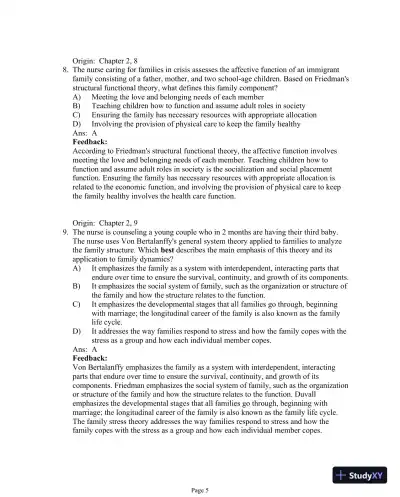 Test Bank For Essentials of Pediatric Nursing, 3th Edition - Page 23 preview image