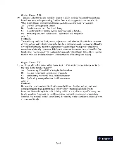 Test Bank For Essentials of Pediatric Nursing, 3th Edition - Page 24 preview image