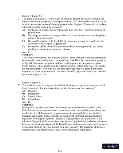 Test Bank For Essentials of Pediatric Nursing, 3th Edition - Page 29 preview image