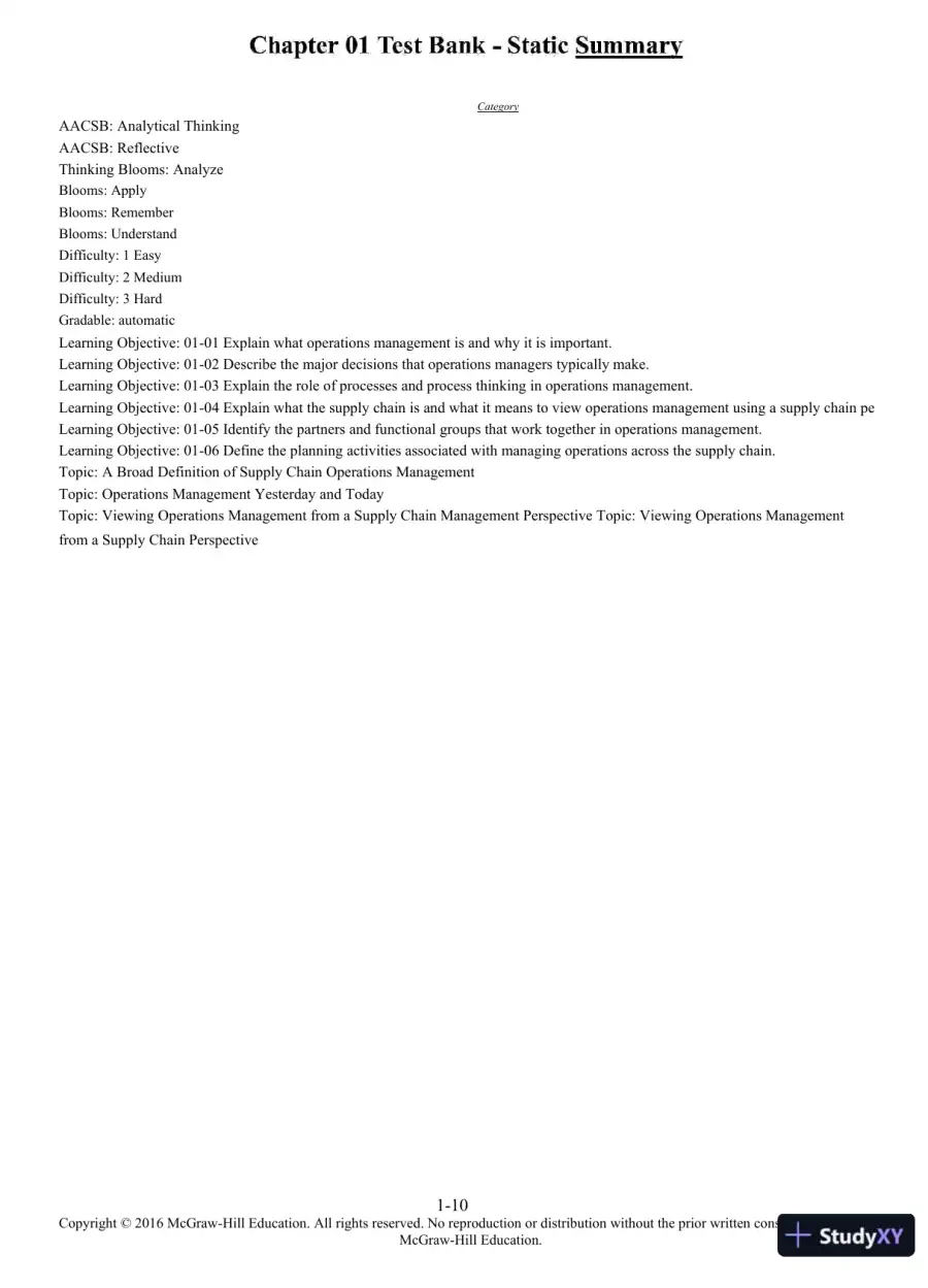 Managing Operations Across the Supply Chain 3rd Edition Test Bank, page 11