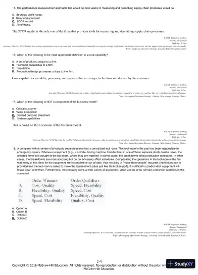 Managing Operations Across the Supply Chain 3rd Edition Test Bank - Page 15 preview image