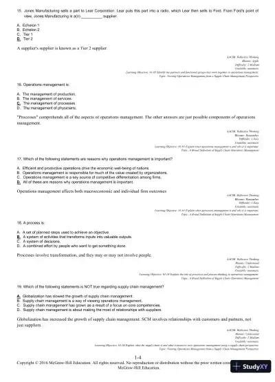 Managing Operations Across the Supply Chain 3rd Edition Test Bank - Page 5 preview image
