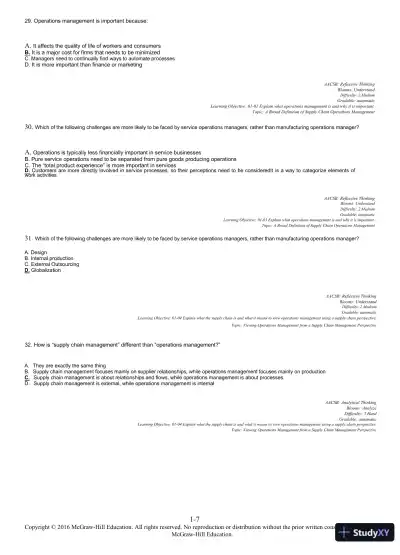 Managing Operations Across the Supply Chain 3rd Edition Test Bank - Page 8 preview image