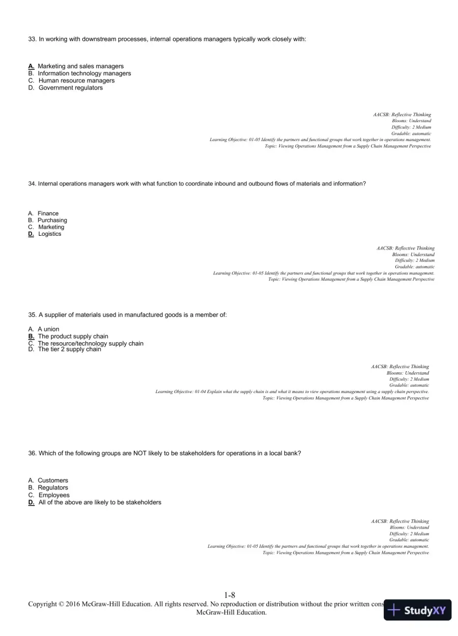 Managing Operations Across the Supply Chain 3rd Edition Test Bank, page 9