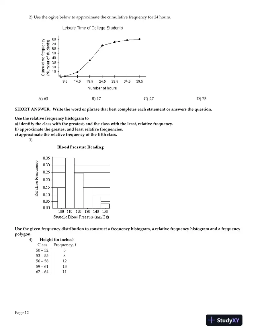 Elementary Statistics: Picturing the World, 6th Edition Test Bank, page 13