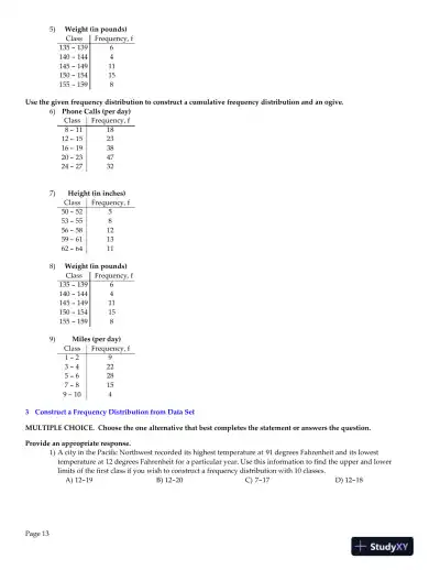 Elementary Statistics: Picturing the World, 6th Edition Test Bank - Page 14 preview image