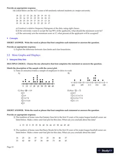 Elementary Statistics: Picturing the World, 6th Edition Test Bank - Page 16 preview image