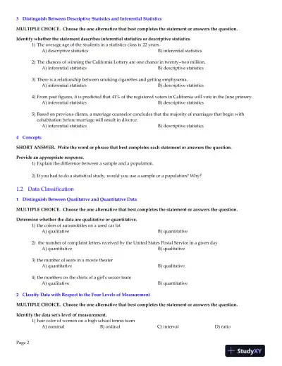Elementary Statistics: Picturing the World, 6th Edition Test Bank - Page 3 preview image