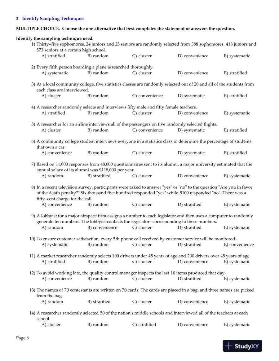 Elementary Statistics: Picturing the World, 6th Edition Test Bank, page 7