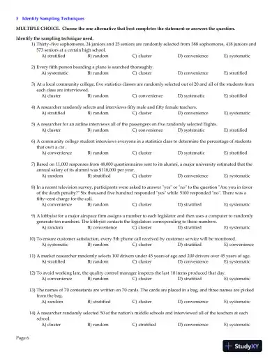 Elementary Statistics: Picturing the World, 6th Edition Test Bank - Page 7 preview image