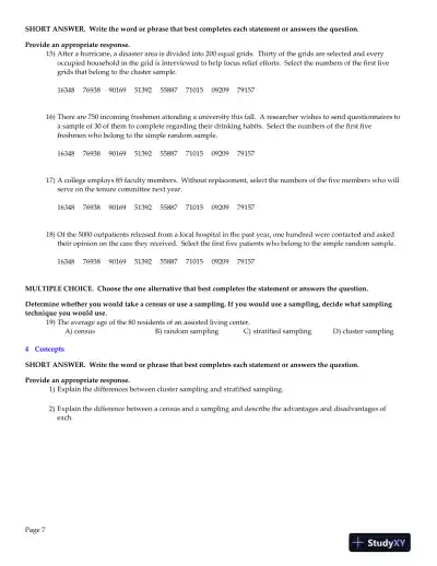 Elementary Statistics: Picturing the World, 6th Edition Test Bank - Page 8 preview image