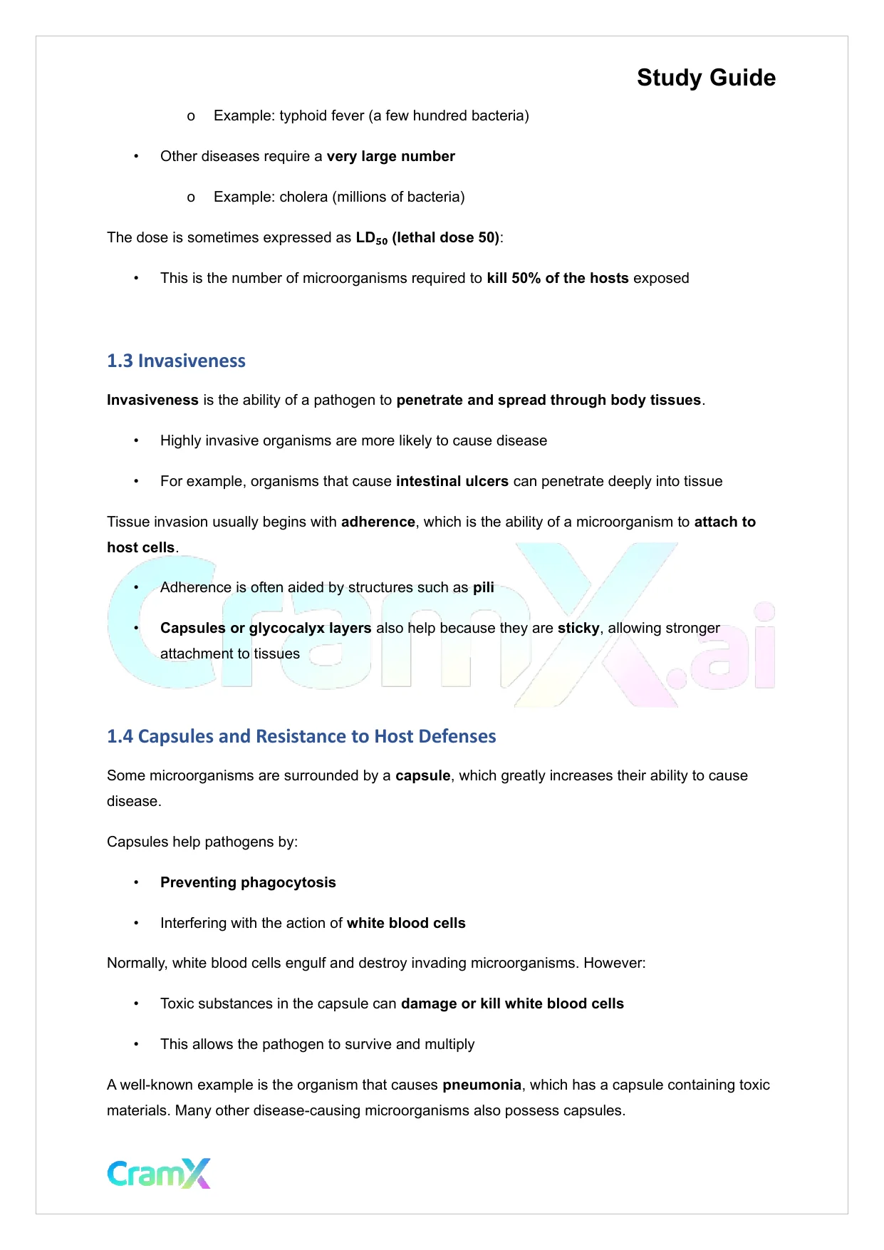 Microbiology - The Development of Infectious Disease - Page 2 preview image