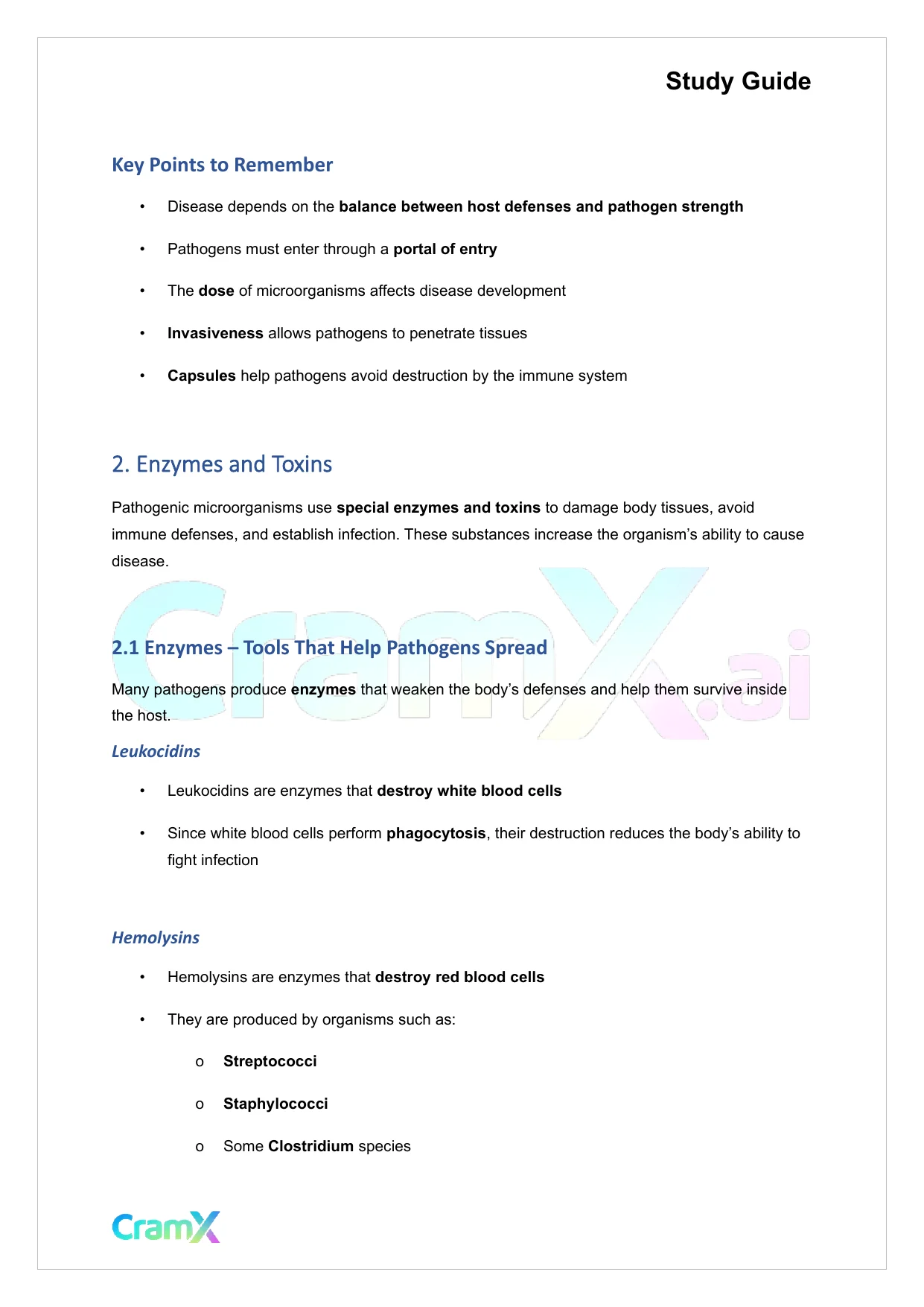 Microbiology - The Development of Infectious Disease - Page 3 preview image