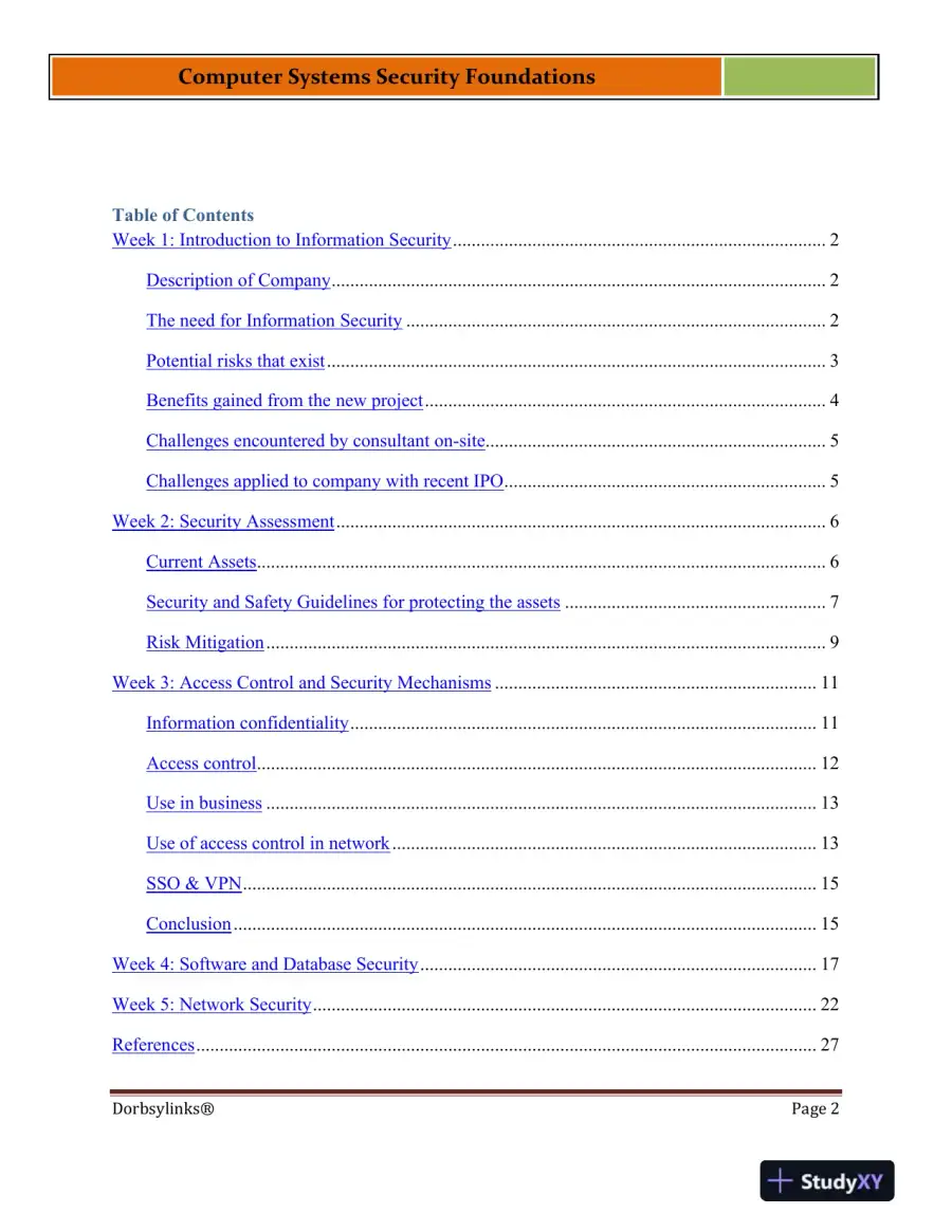 Computer Systems Security Foundations, page 3