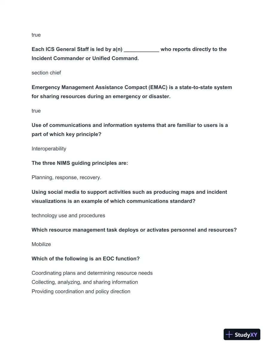 2024-2025 FEMA IS 700b Practice Exam with Answers (58 Solved Questions), page 3
