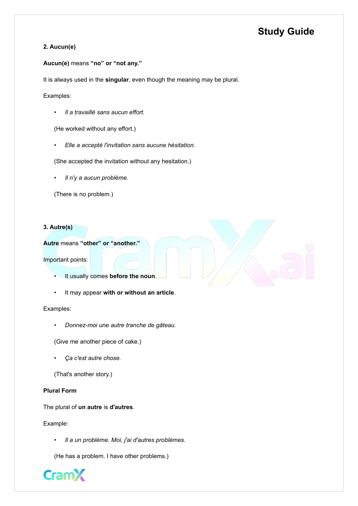 French II – Indefinites Passive Voice - Page 3 preview image