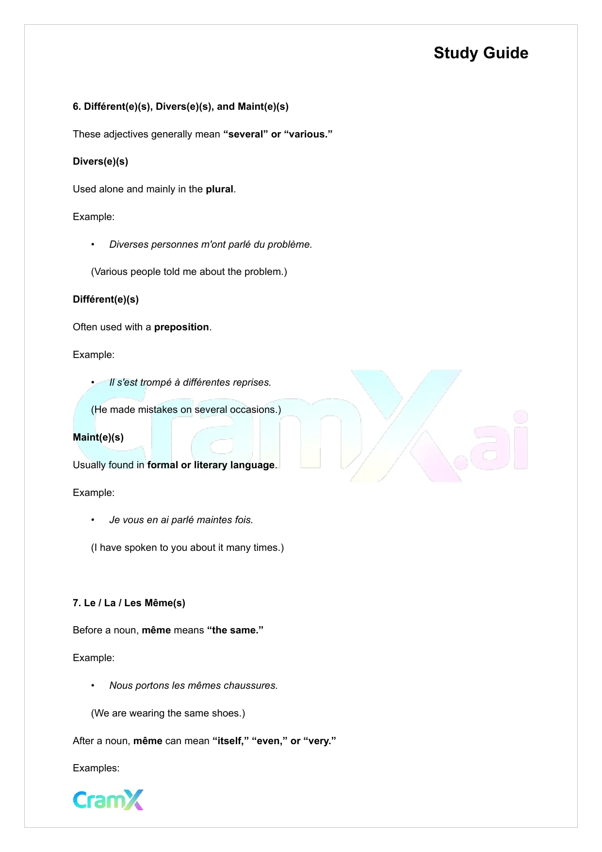 French II – Indefinites Passive Voice - Page 5 preview image