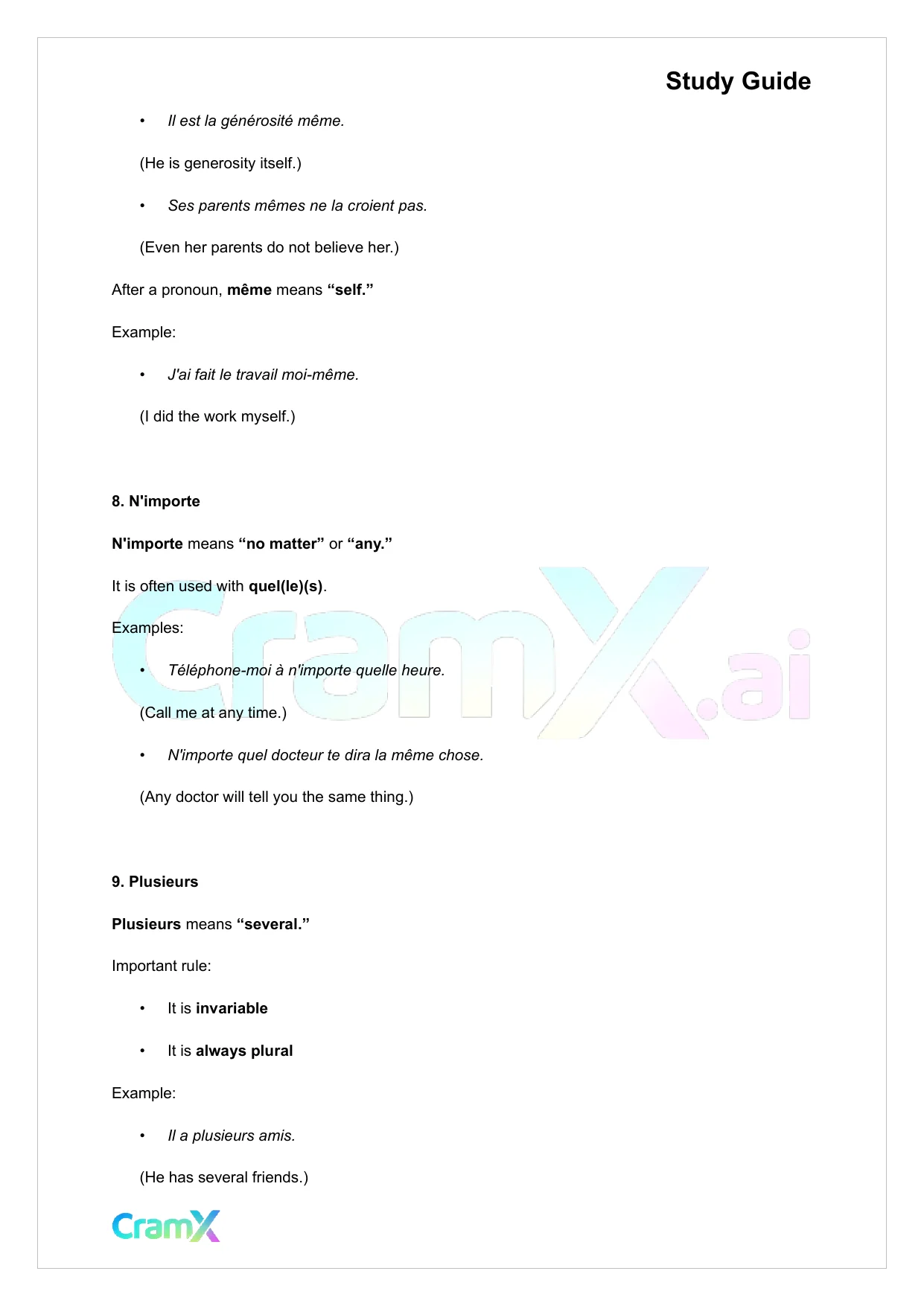 French II – Indefinites Passive Voice - Page 6 preview image