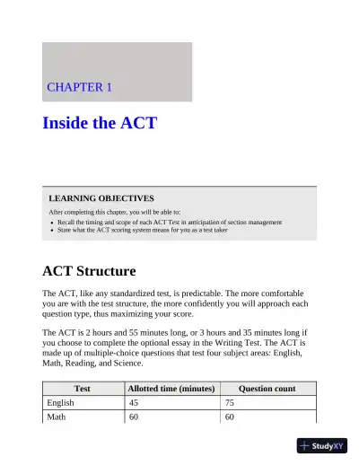 ACT Total Prep 2023: 2,000+ Practice Questions + 6 Practice Tests (2022) - Page 16 preview image