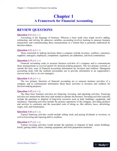 Solution Manual for Financial Accounting, 5th Edition - Page 1 preview image