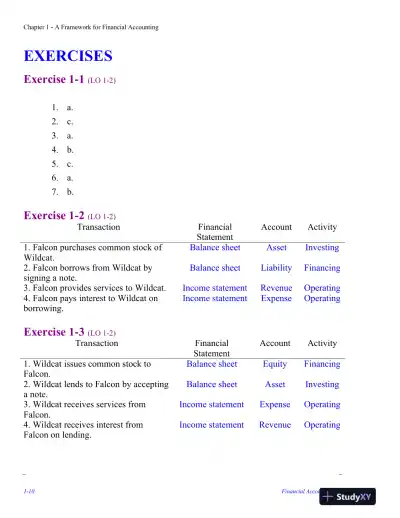 Solution Manual for Financial Accounting, 5th Edition - Page 11 preview image