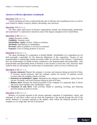 Solution Manual for Financial Accounting, 5th Edition - Page 3 preview image