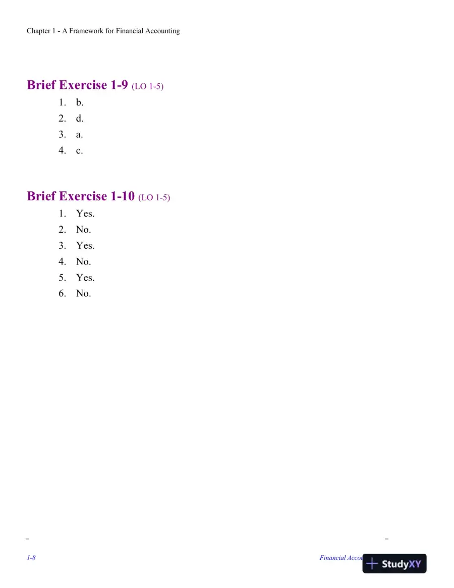 Solution Manual for Financial Accounting, 5th Edition, page 9