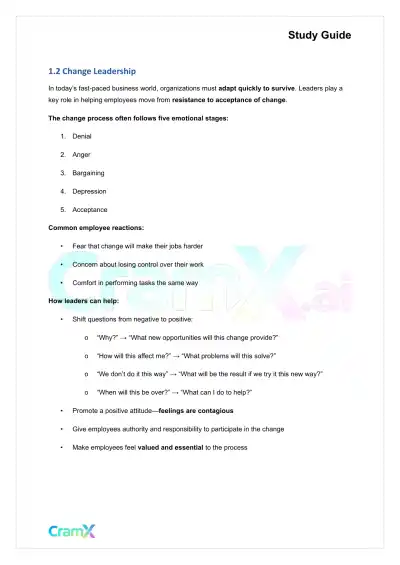 Principles of Management - Leadership and Management - Page 2 preview image