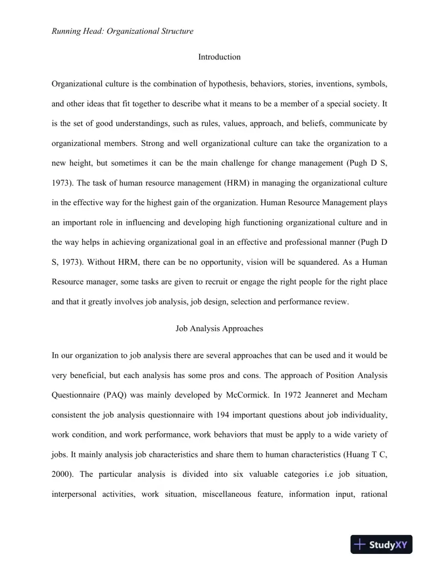 Human Resource Management: Enhancing Organizational Culture, Job Design, and Performance through Effective Practices, page 3