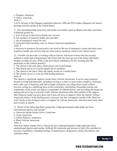 Health Promotion Throughout the Life Span 9th Edition Test Bank - Page 10 preview image