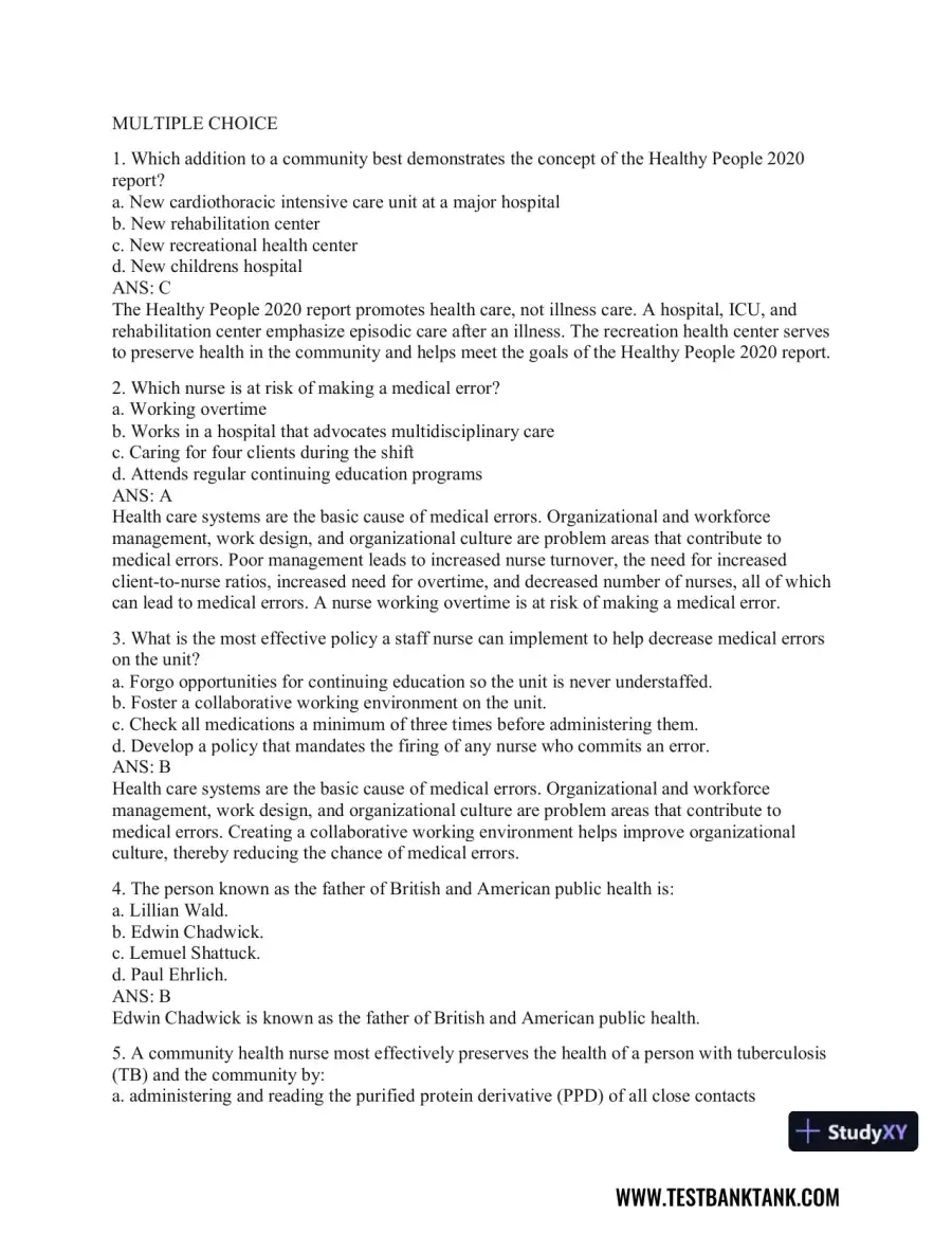 Health Promotion Throughout the Life Span 9th Edition Test Bank, page 14