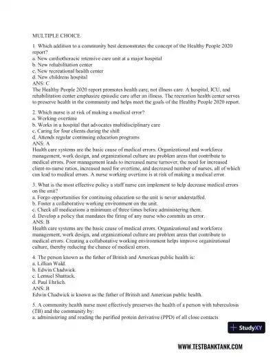 Health Promotion Throughout the Life Span 9th Edition Test Bank - Page 14 preview image