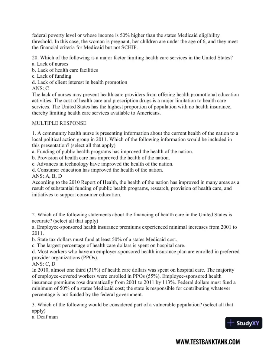 Health Promotion Throughout the Life Span 9th Edition Test Bank, page 19