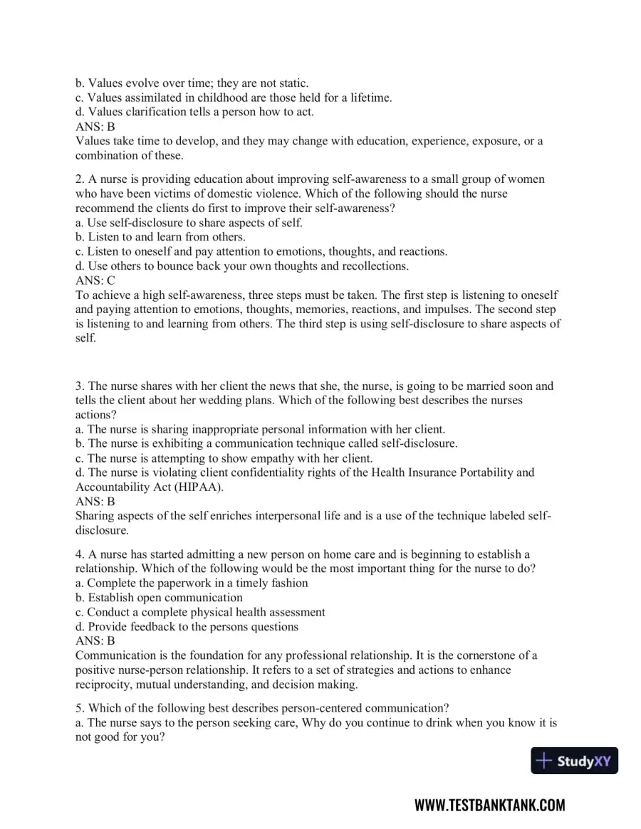 Health Promotion Throughout the Life Span 9th Edition Test Bank, page 21