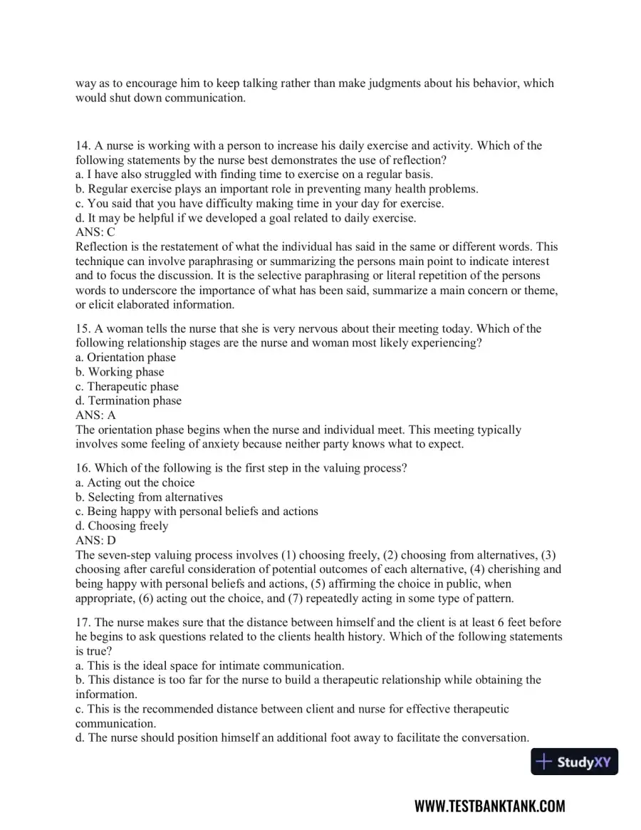 Health Promotion Throughout the Life Span 9th Edition Test Bank, page 24