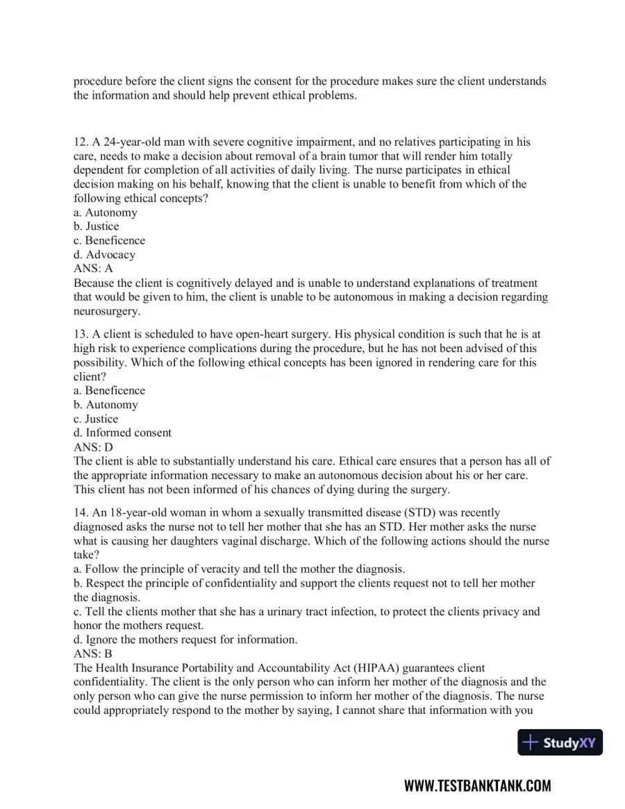 Health Promotion Throughout the Life Span 9th Edition Test Bank, page 29