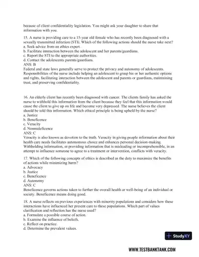 Health Promotion Throughout the Life Span 9th Edition Test Bank - Page 30 preview image