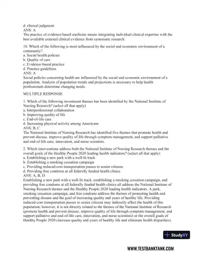 Health Promotion Throughout the Life Span 9th Edition Test Bank - Page 6 preview image