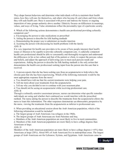 Health Promotion Throughout the Life Span 9th Edition Test Bank - Page 8 preview image