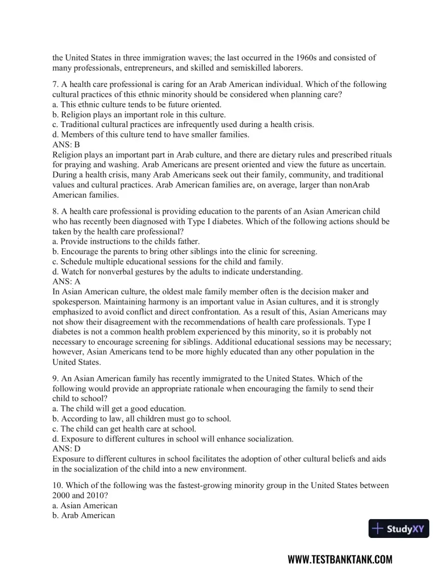 Health Promotion Throughout the Life Span 9th Edition Test Bank, page 9